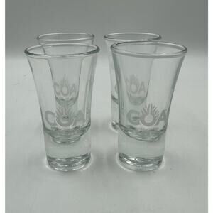 4 Vintage COA De Jima Tequila 3.5" Tall Shot Glasses Set